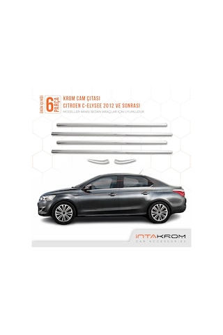 Citroen C - Elysee Krom Cam Çıtası 6 Parça 2012 Ve Üzeri P. Çelik