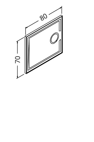 Kiev 80 Cm Mercekli Led Ayna Renksiz