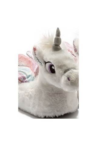 Twigy Lea Çocuk Hayvanlı Panduf Beyaz 21/27 CC0637 Beyaz