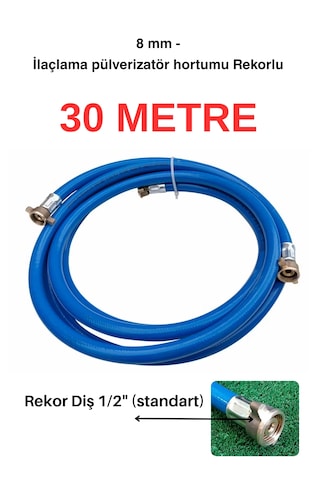 8 Mm Rekorlu Pülverizatör Basınçlı İlaçlama Hortumu - 20 Metre - 75 Bar - Yüksek Kalite