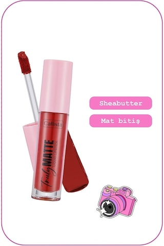 Callista Truly Matte Liquid Lipstick Mat Likit Ruj 407 Cherry Pop - Kırmızı