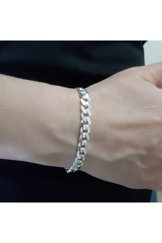 925 Ayar Gümüş Gurmet Model Erkek Bileklik 6.5 Mm