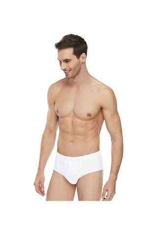 Tutku Elit Erkek Penye Slip Külot 1071 - 3 Adet Beyaz