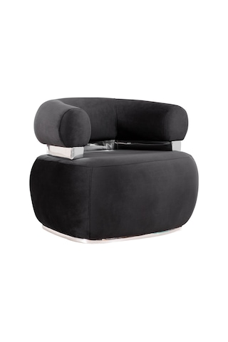 Miss Worble Fox Pofuduk Berjer Tekli Koltuk Siyah