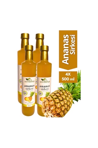 Ananas Sirkesi 500 Ml 4'lü Paket - Organik Doğal Fermantasyon