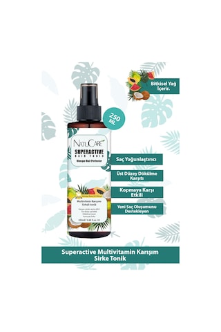 Natucare Dökülme Karşıtı Ve Güçlendirici Multivitamin Sirkeli Tonik 250 ML