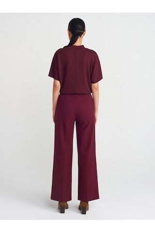 Dilvin 71598 Uzun Dökümlü Şık Pantolon Bordo
