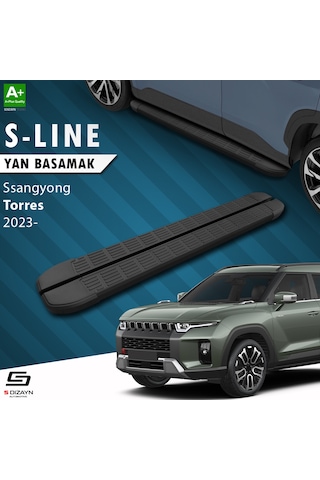 S-dizayn Ssangyong Torres S-line Siyah Yan Basamak 183 Cm 2023 Üzeri