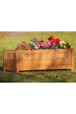 Mandu 84 x 36 CM Dekoratif Ahşap Saksı