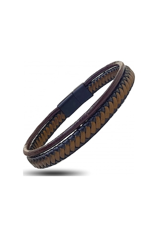 Çift Renk Çoklu Deri Bileklik 31833b5d4 Çok Renkli