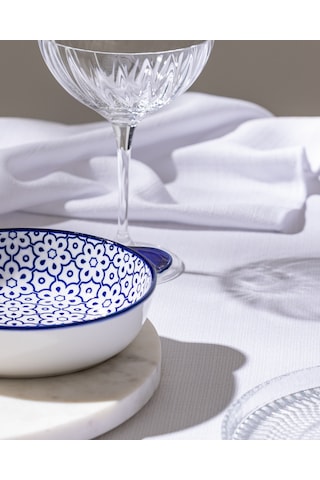 Reve Bleu Lucida Yuvarlak Tabak - 19 Cm - Mavi/beyaz 8684427225486 Çok Renkli