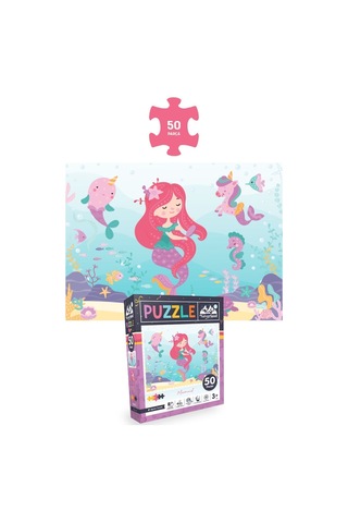 3'lü Çocuk Puzzle - 24 P. Sevimli Prenses Ve 50 P.deniz Kızı Ve 50 P. Ara Ve Bul Sihirli Unıcorn