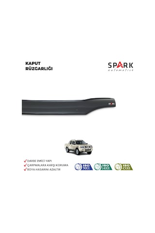 Nissan Skystar 2001-2012 Yılları Arası Ön Kaput Rüzgarlığı 3mm Siyah