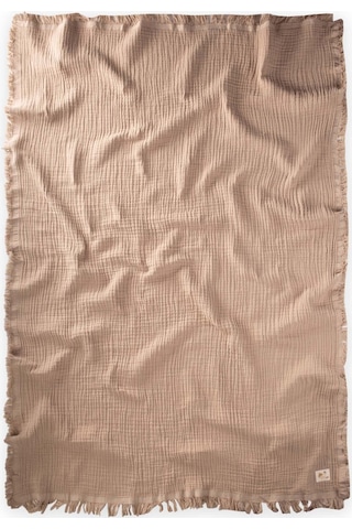 Cigit Dört Kat Kat Püsküllü Battaniye 80x120 Cm Vizon Vizon