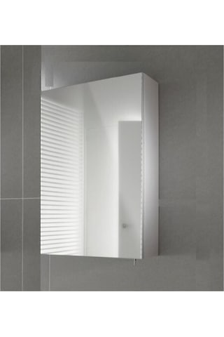 Taç-dek Tek Kapaklı %100 Suntalan Aynalı Banyo Dolabı Üst Modülü Beyaz