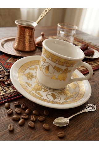 Aryıldız Cousine&culture Sema Desen6 12 Parça 6 Kişilik Kahve Fincan Takımı - 90 Ml Diğer