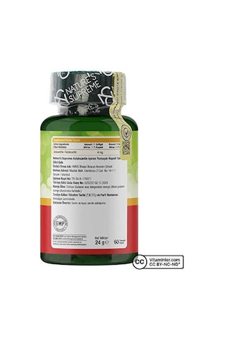 Nature's Supreme Astaxanthin 60 Kapsül