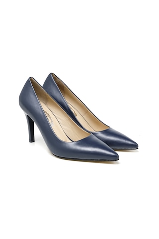 Topuklu/ Stiletto Kadın Rc-4001 Deriden Lacivert Lacivert