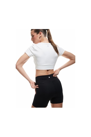 Koton Yüksek Bel Baskılı İnterlok Spor Biker Tayt Siyah 5sak40108nk Siyah
