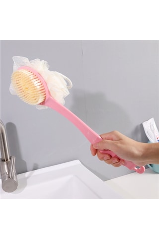 Erolise Çift Taraflı Yumuşak Uzun Saplı Banyo Duş Vücut Fırçası Ve Lifi