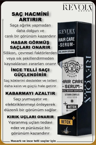 Revola Expert E Vitaminli Tam Onarıcı Saç Bakım Serumu 75 Ml Betox Botox Etkili