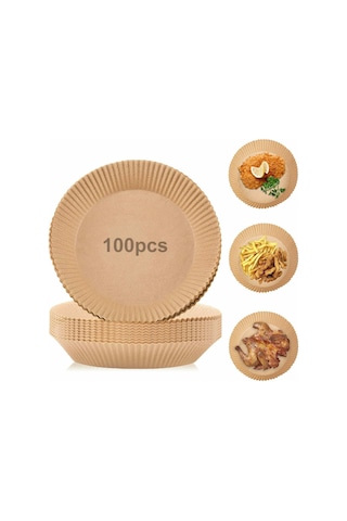 Skycity Yemek Dereceli Havva Fritöz Liner 16cm, 100 Adet - Yağ/su Geçirmez, Kullandıkdan Atılabilir, Fritözü Temiz Tutar, Mikrodalga/steamer Uyumlu Diğer