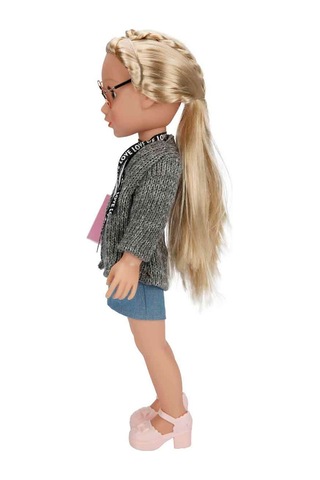 Gündelik Kıyafetli Moda Bebeği 40 Cm Eklemli Şık Kız Bebek