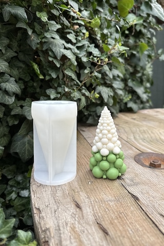 Bubble Çam Ağacı Mum Kalıbı ( Silikon )