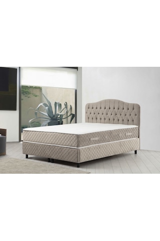 160x200 Vassi Baza+başlık+sonata Yatak Bej