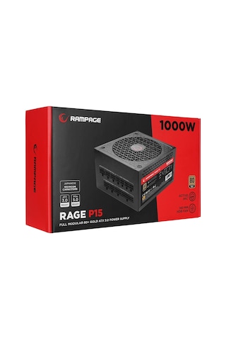 Rampage RAGE P15 1000W 80+ Gold APFC HDB Fan ATX3. Güç Kaynağı