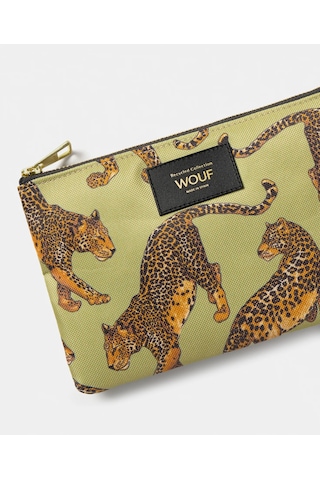 Wouf Avo Leopard Kadın El Çantası Pp260037 21,5x13,5x1 Cm Yeşil