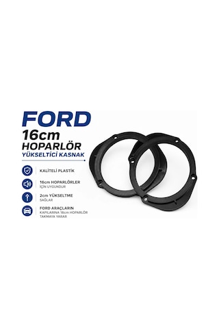 Ford Hoparlör Yükseltici Kasnak 16cm - Ford 5x7" Hoparlör Yerine 16 Cm Hoparlör Takma Kasnağı - 2 Ad