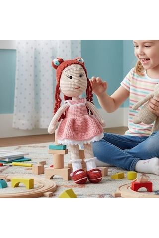 Amigurumi Oyuncak Bebek El Örgüsü Uyku Ve Oyun Arkadaşı Çok Renkli