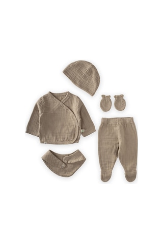 Cigit Organik Hastahane Çıkışı Bebek Takımı 0-3 Ay Vizon Vizon