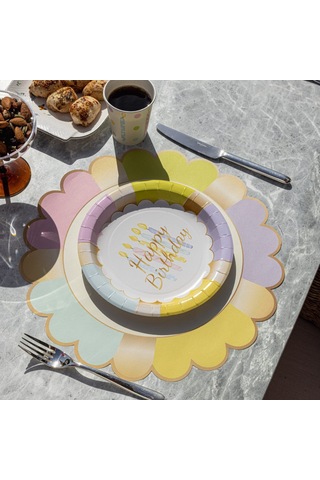 Birthday Kağıt Amerikan Servis 38x38 Cm 12'li Paket Beyaz