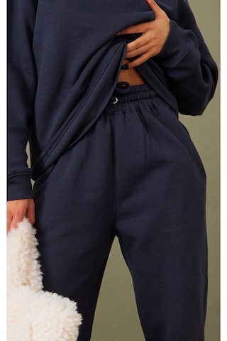 Düz Basic Sweatshirt - Lacivert Uzun Kol Oversize Bisiklet Yaka Lacivert