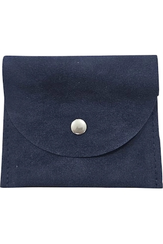 Kadife Süet Zarf Kese Lacivert 25 Adet 8x10 Boy Takı, Altın Kesesi Çıtçıtlı