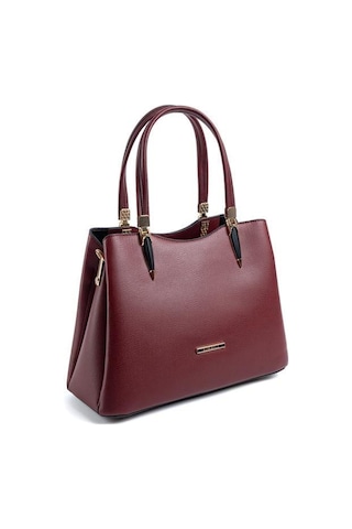 Silver Polo Sp1205 Kadın El Çantası Düz Bordo-bordo
