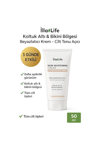 İlla Life Doğal Koltuk Altı & Bikini Bölgesi Beyazlatıcı Krem 50 ML
