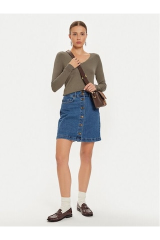 Onlvenıce Lıfe Ls Vneck Pullo Knt Noos Kadın Kazak 15333990 Gri