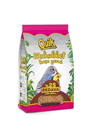 Quik Quik Muhabbet Kuşu Yemi 750+250 G Quik Quik Muhabbet Kuşu Yemi 750+250 G