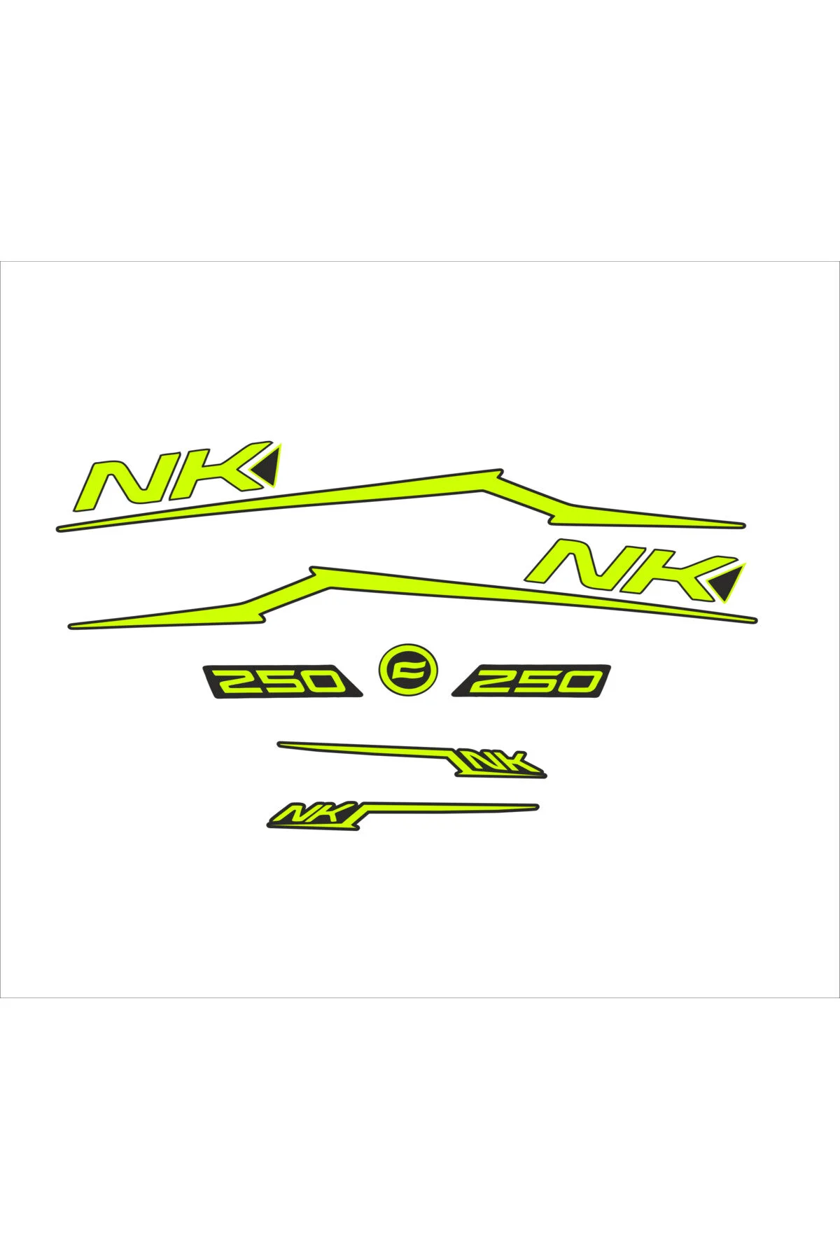Nk250 Sticker Set Neon Sarı