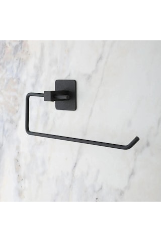 Bay Kendiliğinden Yapışkanlı Siyah Paslanmaz Metal Rulo Havluluk Aparat Bx40 Najmaddin Diğer