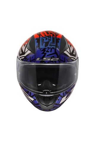 Ls2 Rapid 2 Memphis Kapalı Kask Kırmızı - Mavi
