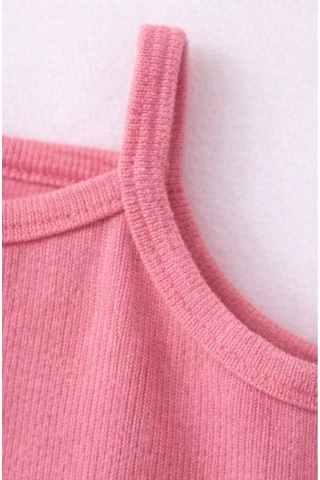 For My Baby Fitilli Kumaş 2 Li Kız Bebek Takım Şortlu Yazlık Pembe