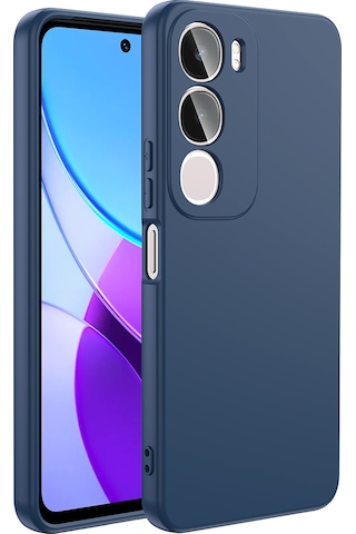 Zore Vivo Y19s Kılıf Mara Lansman Kapak - Lacivert Lacivert
