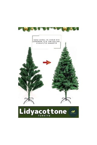 2025 Noel Paketi Kutulu Süsleme Seti Renkli Işığı Süsleri Yılbaşı Çam Ağacı 110 Cm 110 Dal Standart