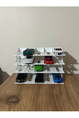 Hot Wheels Uyumlu 20 Araçlık Stand 1/64 Beyaz R3d-001-blk-2