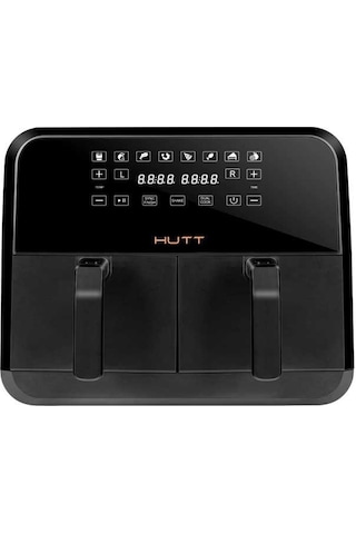 Hutt D8 Çift Hazneli Air Fryer Yağsız Fritöz (4+4) 8 LT Dokunmatik Ekran (Distribütör Garantili)