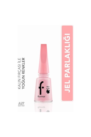 Flormar Jel Görünümlü Parlak Oje (PEMBE) - Jelly Look Nail Enamel - Jl27 Milky Pinky - 8690604282210